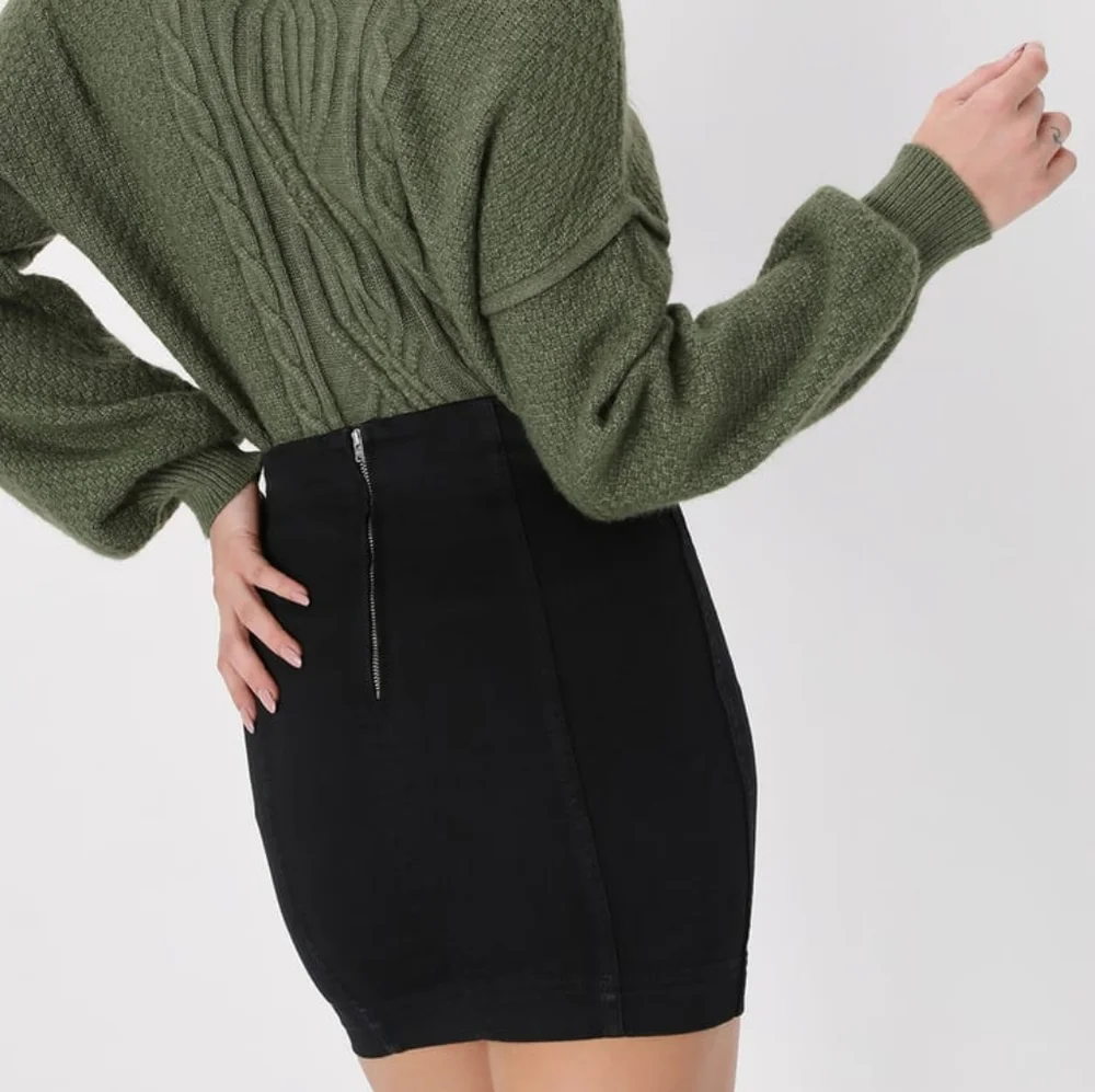 Free People Black Modern Femme Denim Mini Skirt‎